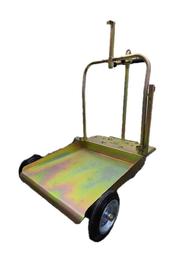 עגלה לחבית 205ליטר/185 ק"ג עם אפשרות לחבר גלגלת על העגלה